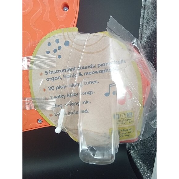 B. Toys Meowsic Cat Keyboard Piano With Microphone & Multiple Sounds For Ages 2+ - Picture 5 of 5